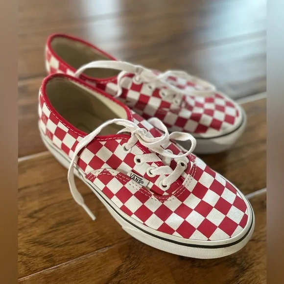 Vans Platform Red Checkered Sneaker Shoes Women’s 6/Men’s 4.5 - Picture 1 of 11